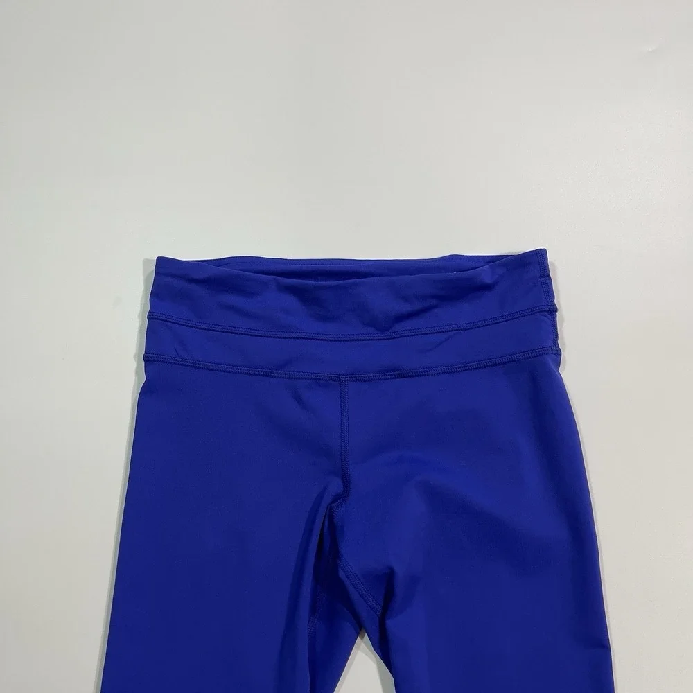 Lululemon Blue Capri Athletic Yoga Leggings Pockets‎ Size 4 Workout